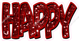 Happy Birthday - Crimson Sparkle