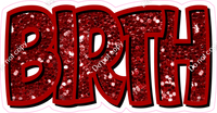 Happy Birthday - Crimson Sparkle