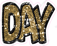 Happy Birthday - Black & Gold Sparkle