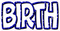 Happy Birthday - Blue & White Sparkle