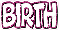 Happy Birthday - Hot Pink & White Sparkle