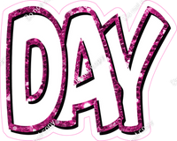 Happy Birthday - Hot Pink & White Sparkle