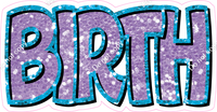 Happy Birthday - Caribbean Lavender Sparkle