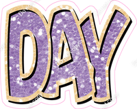 Happy Birthday - Champagne Lavender Sparkle