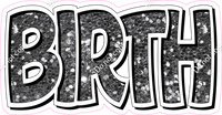 Happy Birthday - White Silver Sparkle