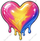Drip Heart - Pink Yellow