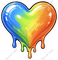 Drip Heart - Blue Orange
