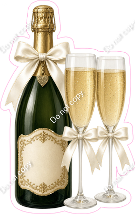 Champagne Bottle & Glasses