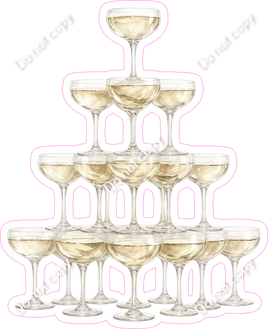 Champagne Glasses Pyramid