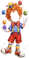Clown Juggling Face Cutout