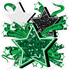 Star Bundle - Green, Black & White