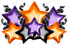 Foil Star Panel - Purple, Orange, Black