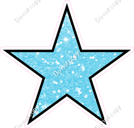 Sparkle - Baby Blue Star - Outlined