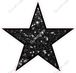 Sparkle - Black Star - Outlined