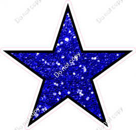 Sparkle - Blue Star - Outlined