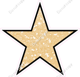 Sparkle - Champagne Star - Outlined