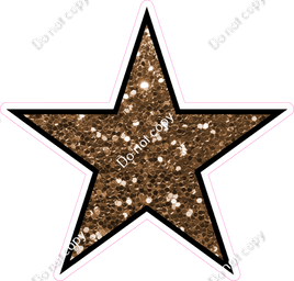 Sparkle - Chocolate Star - Outlined