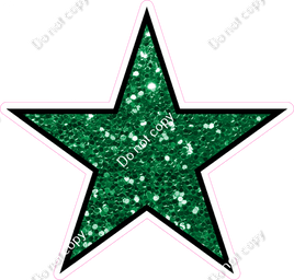 Sparkle - Green Star - Outlined