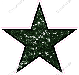 Sparkle - Hunter Green Star - Outlined