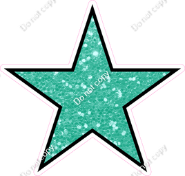Sparkle - Mint Star - Outlined