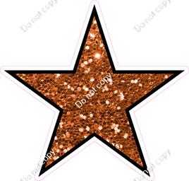 Sparkle - Orange Star - Outlined
