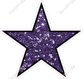 Sparkle - Purple Star - Outlined