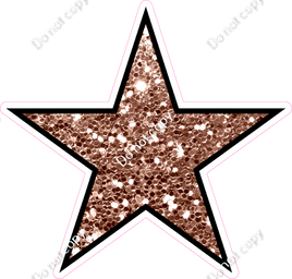 Sparkle - Rose Gold Star - Outlined