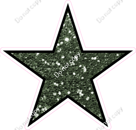 Sparkle - Sage Star - Outlined