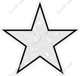 Sparkle - White Star - Outlined