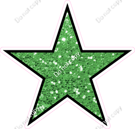 Sparkle - Lime Star - Outlined