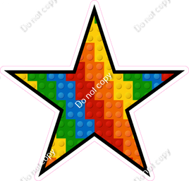 Blocks Star - Outlined