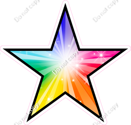 Starburst Star - Outlined
