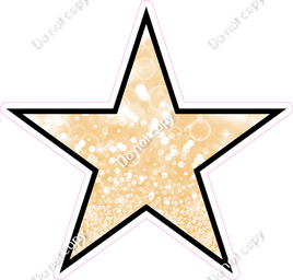 Bokeh - Champagne Star - Outlined