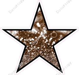 Bokeh - Chocolate Star - Outlined