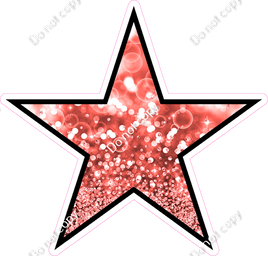 Bokeh - Coral Star - Outlined