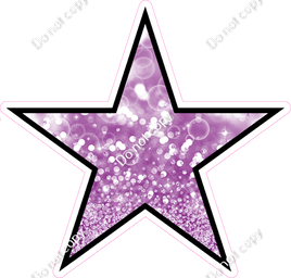 Bokeh - Lavender Star - Outlined