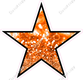 Bokeh - Orange Star - Outlined