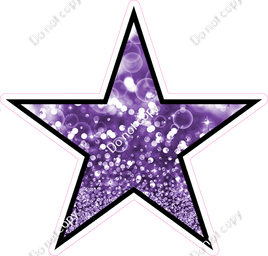 Bokeh - Purple Star - Outlined