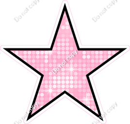 Disco - Baby Pink Star - Outlined