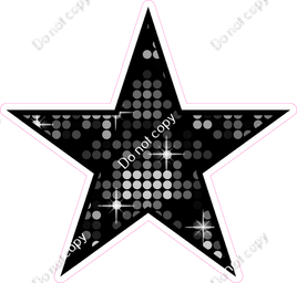 Disco - Black Star - Outlined