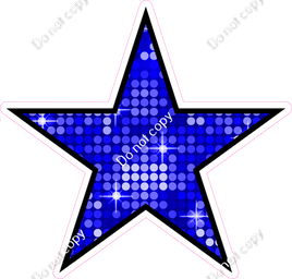 Disco - Blue Star - Outlined