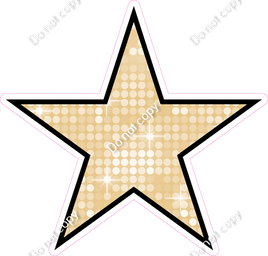 Disco - Champagne Star - Outlined