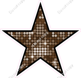 Disco - Chocolate Star - Outlined