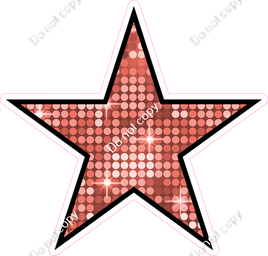 Disco - Coral Star - Outlined