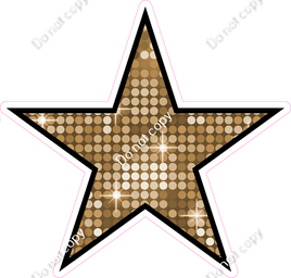 Disco - Gold Star - Outlined