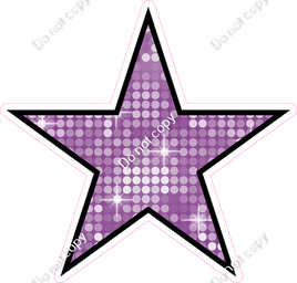 Disco - Lavender Star - Outlined