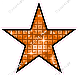 Disco - Orange Star - Outlined