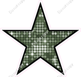 Disco - Sage Star - Outlined
