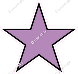 Flat - Lavender Star - Outlined