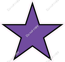 Flat - Purple Star - Outlined